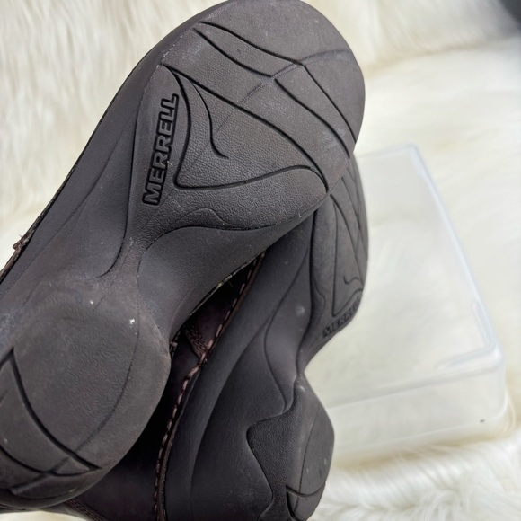 MERRELL EMMA BRUNETTE BROWN  LOW CALF LEATHER BOOTS SIZE 5 WOMAN - Picture 8 of 10